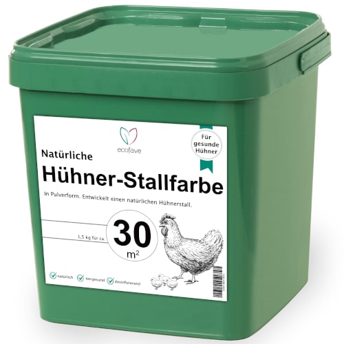 ecofave Hühner-Stallfarbe 1,5kg / ca. 30 m² 1